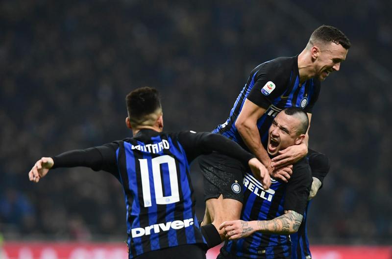Lautaro Martinez - Nainggolan - Perisic (foto Lapresse) Lautaro Martinez - Nainggolan - Perisic (foto Lapresse)