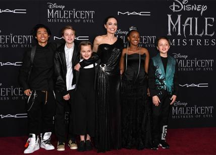 Angelina Jolie con i figli alla premiere Disney - Maleficent: Mistress of Evi