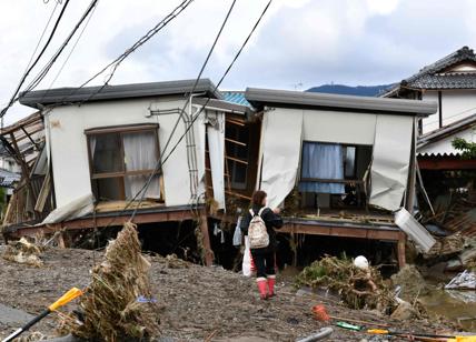 I danni dopo il passaggio del tifone Hagibis in Giappone