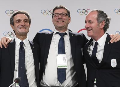 olimpiadi giorgetti zaia fontana