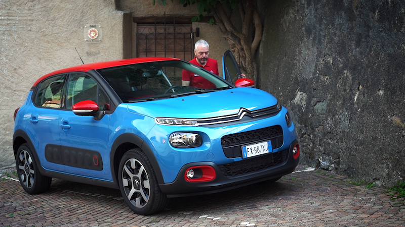 Luca Rossetti al volante della Citroen C3