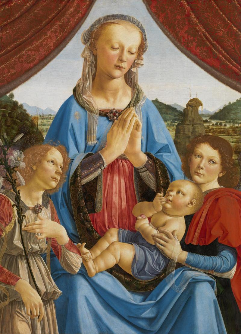 Madonna col bambino e due angeli