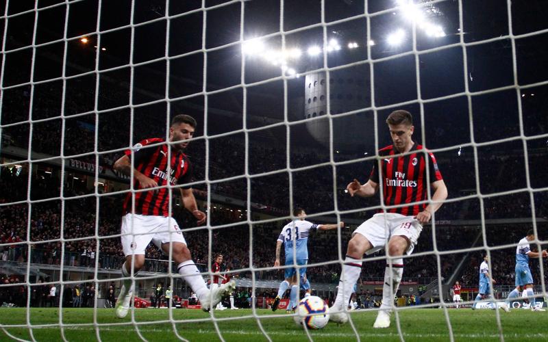 Krzysztof Piatek e Patrick Cutrone (foto Lapresse) Krzysztof Piatek e Patrick Cutrone (foto Lapresse)