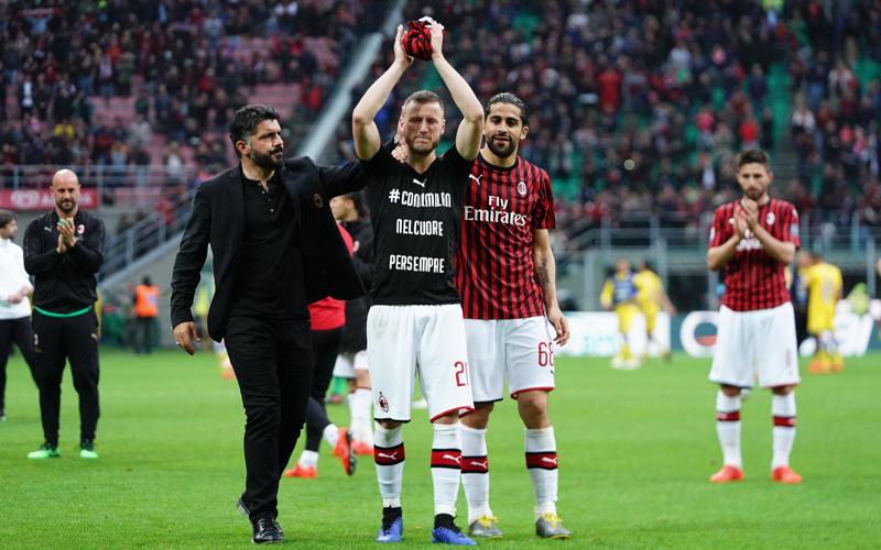 Abate, Gattuso e Ricardo Rodriguez (foto Lapresse) Abate, Gattuso e Ricardo Rodriguez (foto Lapresse)