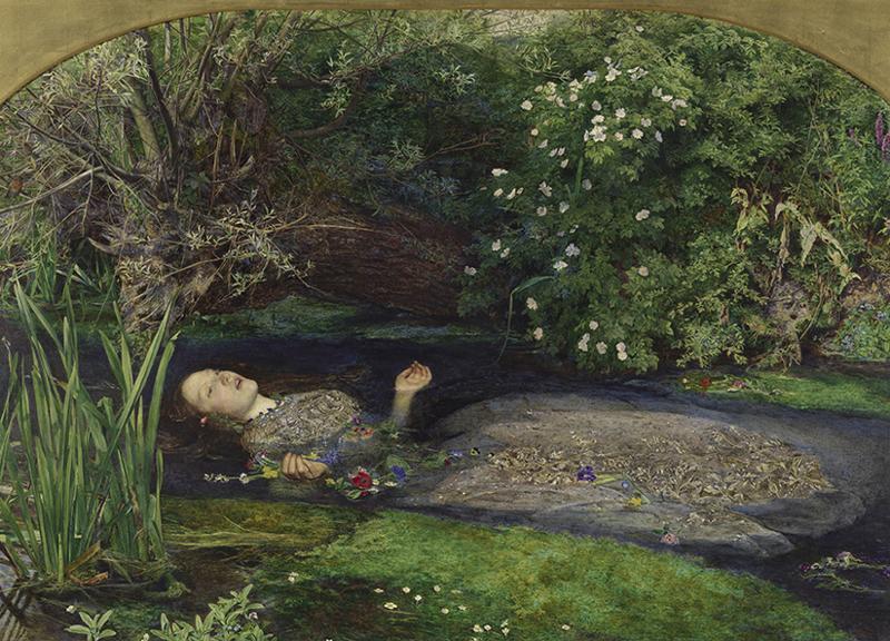 John Everett Millais, 1829-1896, Ofelia, 1851-52 Olio su tela ©Tate, London 2019 John Everett Millais, 1829-1896, Ofelia, 1851-52 Olio su tela ©Tate, London 2019