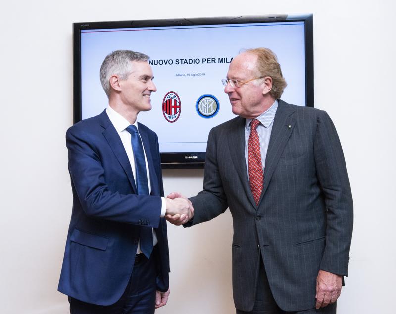 Nuovo stadio di Milano Foto Antonello e Scaroni