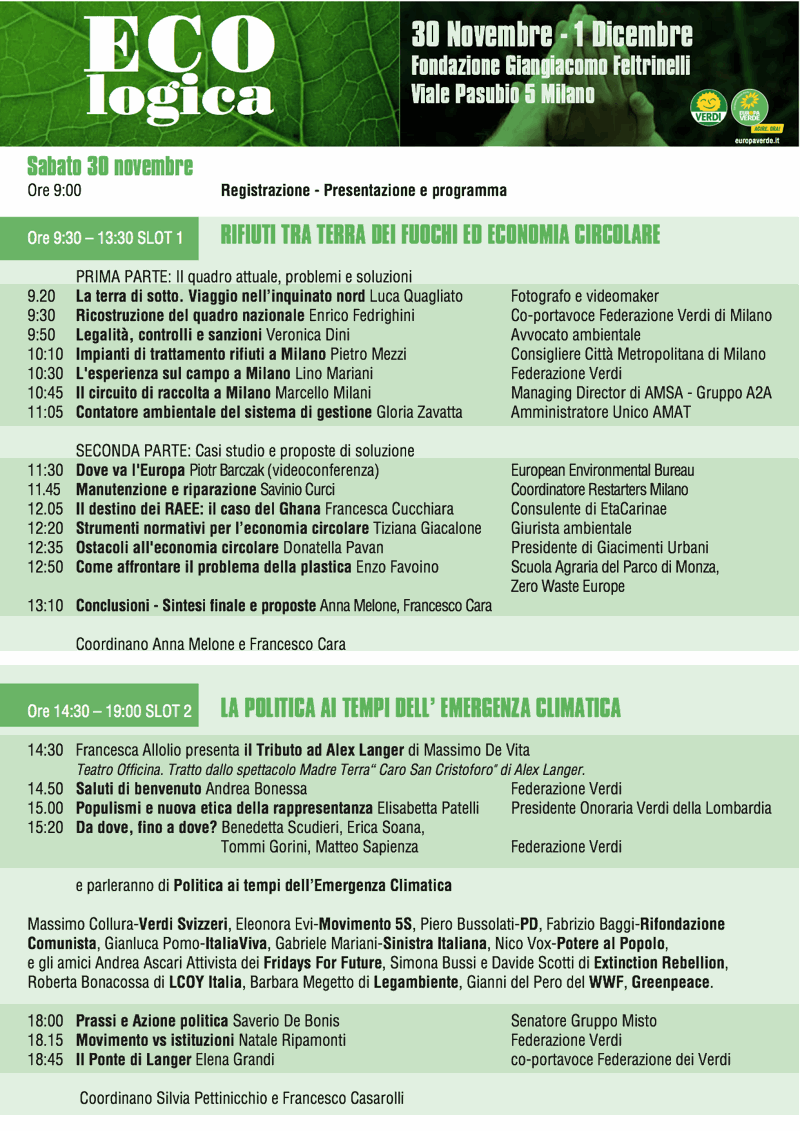 programma Ecologica NOV DIC 21