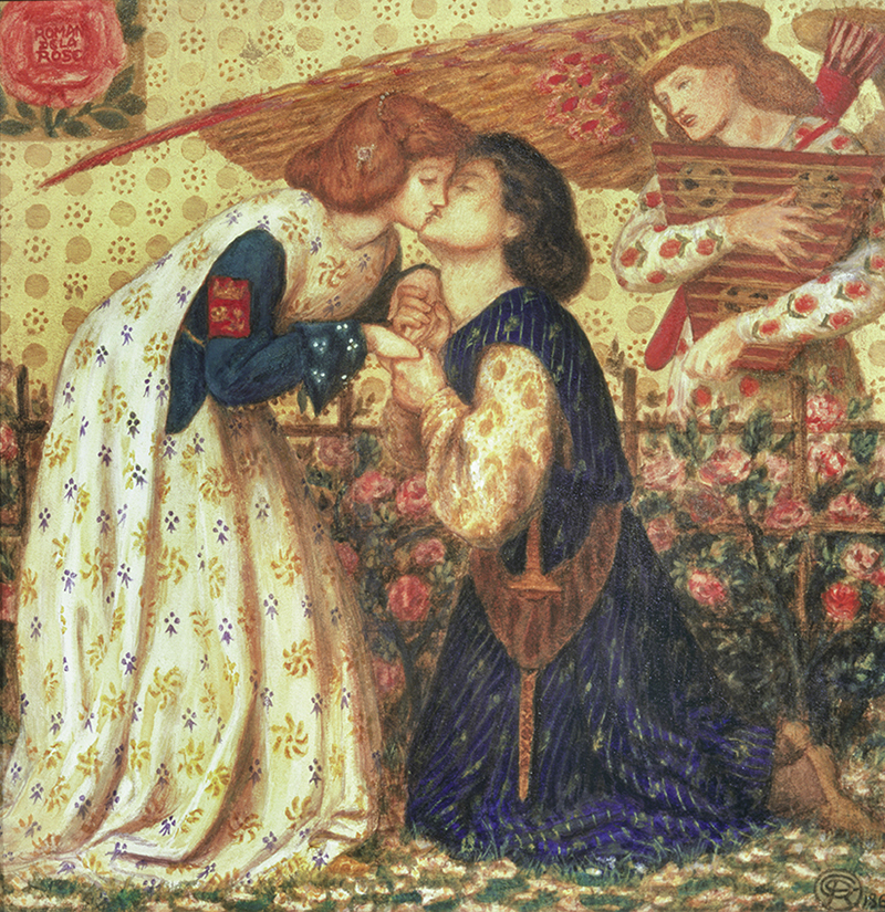 Dante Gabriel Rossetti ,1828-1882, Roman de la Rose, 1864 Acquerello su carta ©Tate, London 2019 Dante Gabriel Rossetti ,1828-1882, Roman de la Rose, 1864 Acquerello su carta ©Tate, London 2019