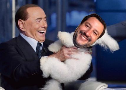 Salvini tra Berlusconi e Di Maio: l'ironia della rete. FOTO