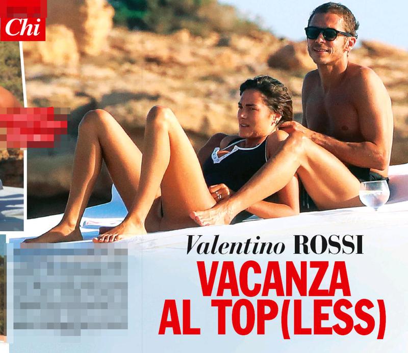VALENTINO ROSSI E FRANCESCA SOFIA NOVELLO (foto Chi) VALENTINO ROSSI E FRANCESCA SOFIA NOVELLO (foto Chi)