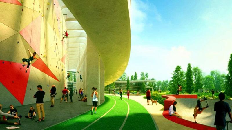 Nuovi rendering diffusi da Populous e da Manica-Sportium sono stati pubblicati sul sito dedicato al nuovo stadio di Milano. In attesa che sia stabilito quale dei due studi si aggiudicherà i lavori (previsto un nuovo incontro in settimana tra i vertici del Comune di Milano e rappresentanti di Inter e Milan), ecco alcune immagini che interessano in particolare quello che resterà del vecchio impianto. Che potrebbe essere interessato da una zip line che parte dall'alto del terzo anello e arriva sul prato, pareti da arrampicata, pista da jogging e skate park, campo da basket e palestra all'aperto, un parco giochi per i bambini e un'arena per performance artistiche, un nuovo museo.