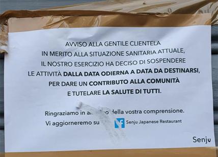Coronavirus, ristorante cino-giappo chiuso per solidarietà. Quanta dignità