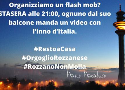 Rozzano, inno d'Italia e applausi Il flash mob tra le case popolari