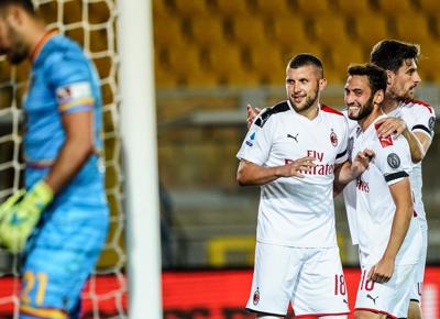 Ante Rebic Matteo Gabbia Hakan Calhanoglu
