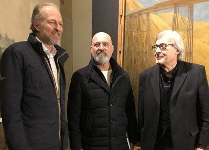 Vittorio Sgarbi inaugura con Bonaccini la mostra su Gaetano Previati a Ferrara