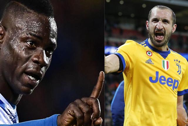Balotelli - Chiellini (Lapresse) Balotelli - Chiellini (Lapresse)