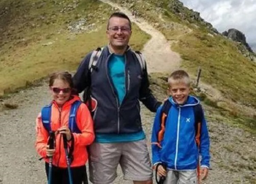 Mario Bressi con i figli Elena e Diego Mario Bressi con i figli Elena e Diego