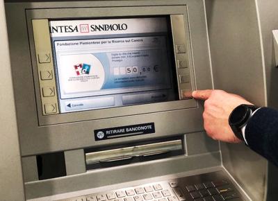 Donazione cassa automatica Intesa Sanpaolo