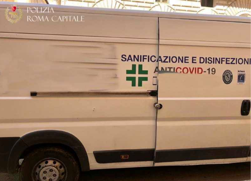 furgone sanificazione roma 1