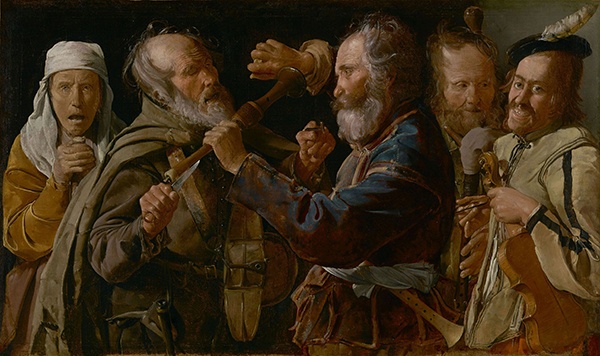 Georges de La Tour    La rissa tra musicimendicanti,1625 1630 ca. J. Paul Getty Museum,Los Angeles,Stati Uniti