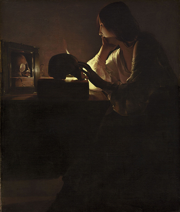 Georges de La Tour Maddalena penitente,1635 1640 Gallery of Art,Washington D.C.,Stati Uniti Georges de La Tour Maddalena penitente,1635 1640 Gallery of Art,Washington D.C.,Stati Uniti
