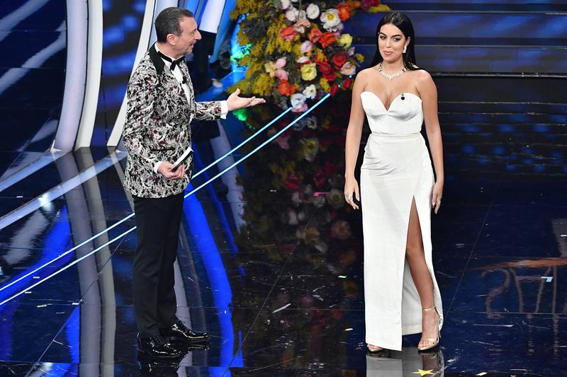 Georgina Rodriguez e Amadeus (foto Lapresse) Georgina Rodriguez e Amadeus (foto Lapresse)