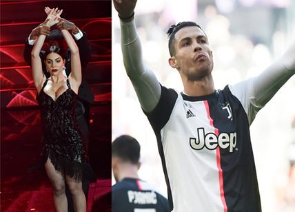 Sanremo 2020 - Georgina Rodriguez tango sensuale davanti a Ronaldo. E Sarri...