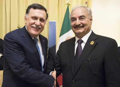Haftar, Al Sarraj