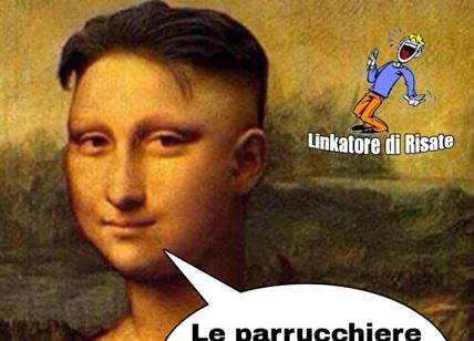 Coronavirus vissuto con ironia. La Gioconda e il taglio di capelli.. fai da te