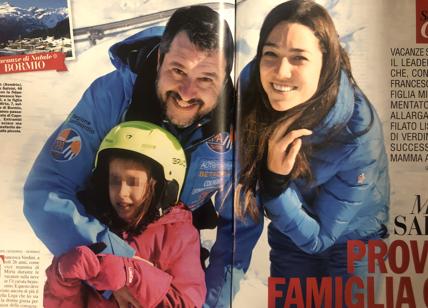 Salvini e Verdini, prove di famiglia allargata con la piccola Mirta a Bormio