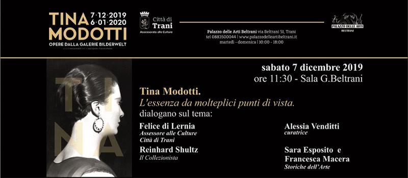 Incontro di presentazione della mostra con Shultz, Di Lernia e Venditti, il 7 dicembre, 11,30 @ Palazzo Beltrani