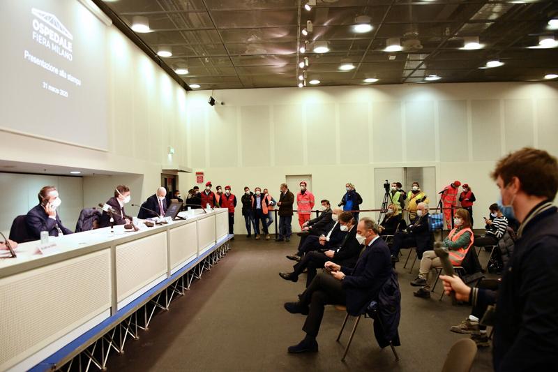 Coronavirus: l'inaugurazione dell'ospedale in Fiera Milano Coronavirus: l'inaugurazione dell'ospedale in Fiera Milano