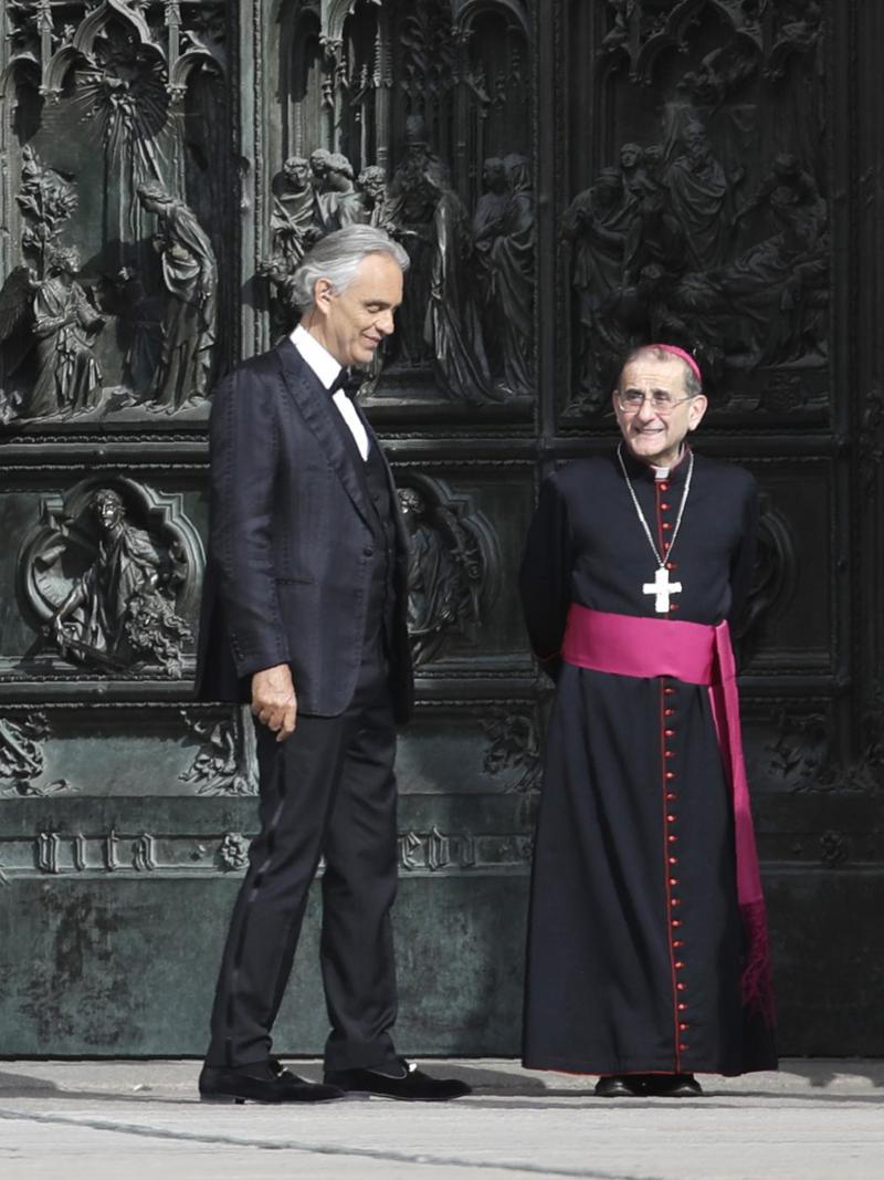Il concerto di Pasqua di Andrea Bocelli nel Duomo di Milano Il concerto di Pasqua di Andrea Bocelli nel Duomo di Milano