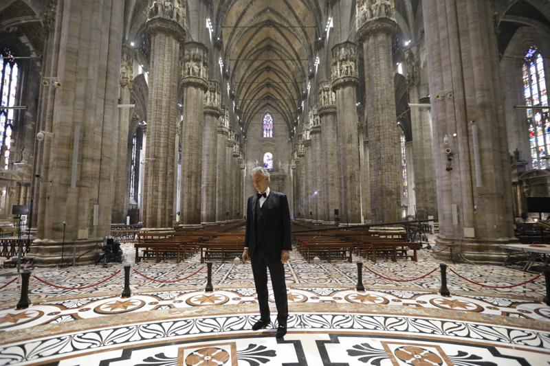 Il concerto di Pasqua di Andrea Bocelli nel Duomo di Milano Il concerto di Pasqua di Andrea Bocelli nel Duomo di Milano