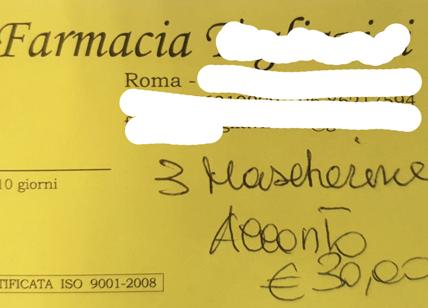 Coronavirus: 1 mascherina 20 euro. Il prezzo folle in una farmacia di Roma
