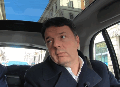 matteo renzi in auto