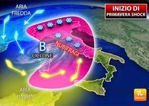 Meteo marzo choc: neve a bassa quota e nubifragi. Altro che primavera...