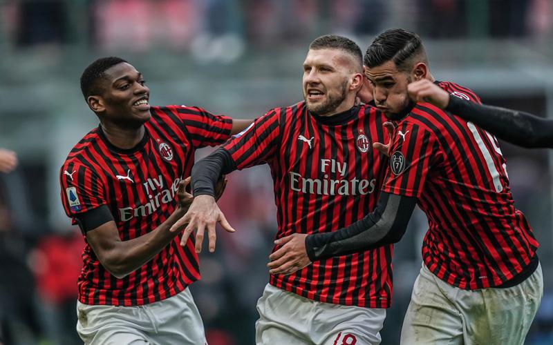 REBIC, THEO HERNANDEZ E RAFAEL LEAO (foto Lapresse) REBIC, THEO HERNANDEZ E RAFAEL LEAO (foto Lapresse)
