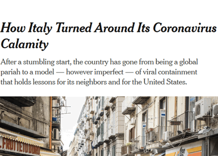 Il New York Times elogia l'Italia. Sul Covid-19 è un "modello globale"