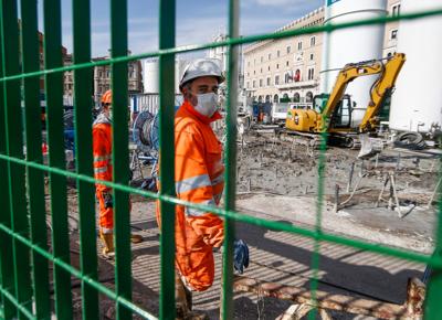 operai cantiere metro c