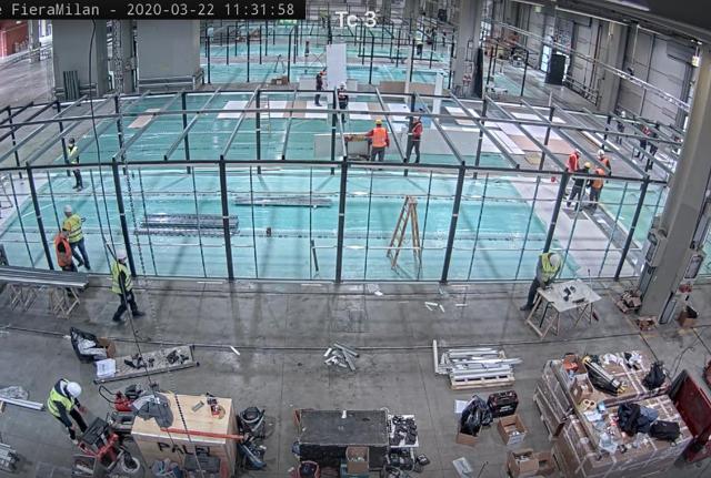 (dalla pagina Facebook di Ospedale Fiera Milano) (dalla pagina Facebook di Ospedale Fiera Milano)