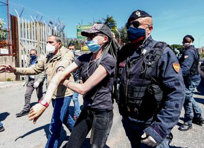 protesta rebibbia 1