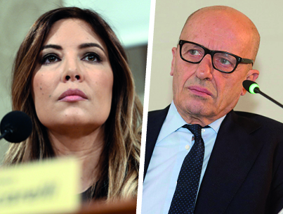 Selvaggia Lucarelli e Alessandro Sallusti (foto LAPRESSE)