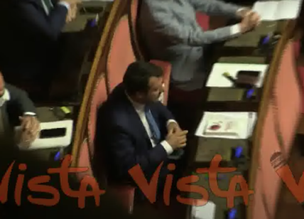 Lega, Salvini al Senato senza mascherina: richiamato dai colleghi