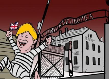 Brexit, “Ue come Auschwitz”, il dietrofront di Marione: modificata la vignetta