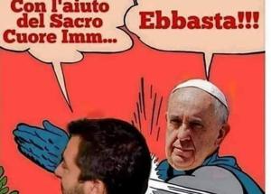 Salvini s'appella al Sacro Cuore Ma Bergoglio-Batman non ci sta