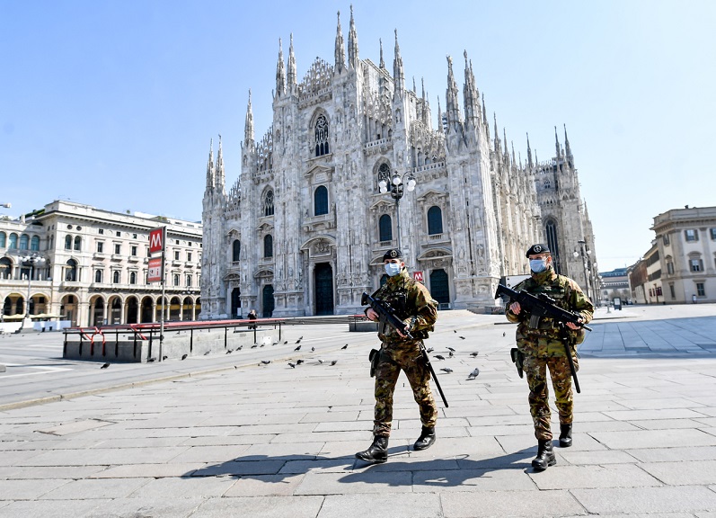 Lockdown esercito a Milano Lockdown esercito a Milano