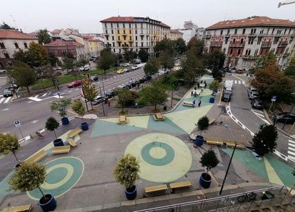 Milano, urbanistica tattica: riqualificata piazza Sicilia
