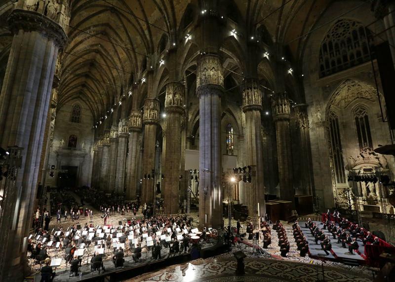Il concerto dell'orchestra della Scala in Duomo (foto: Brescia e Amisano)