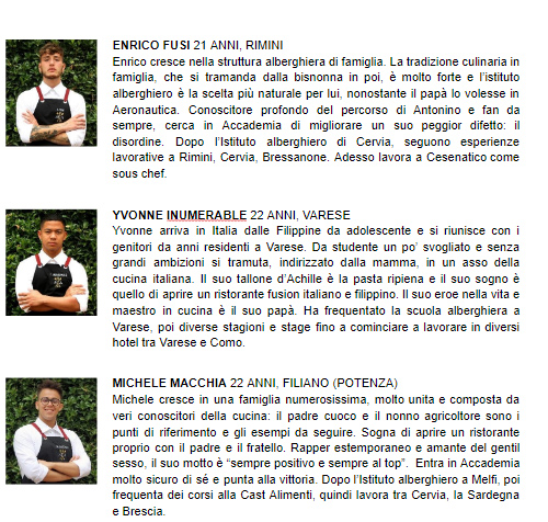 CHEF ACADEMY CANNAVACCIUOLO CONCORRENTI